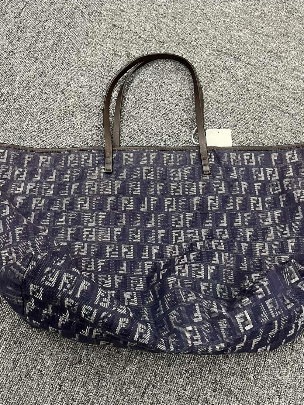 Fendi Navy Monogram Tote - Picture 5 of 9